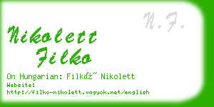 nikolett filko business card